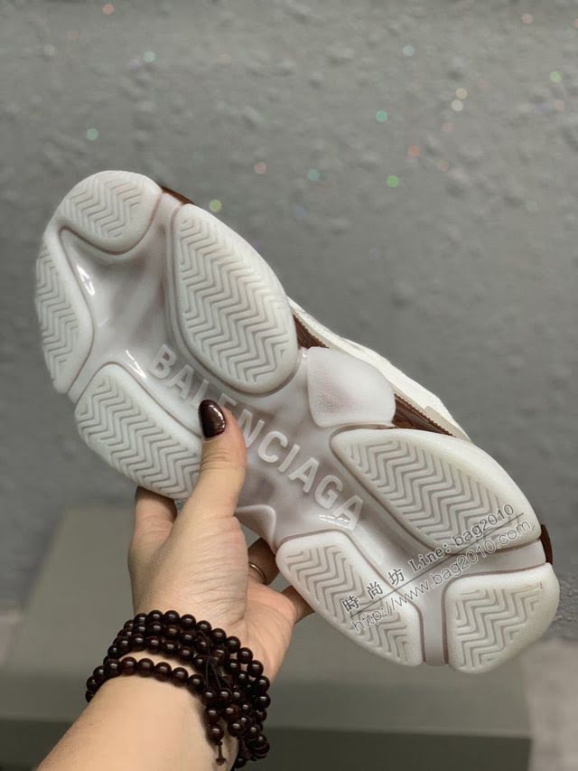 Balenciaga經典款男女鞋 巴黎世家頂級版本Triple S厚底氣墊大底LOGO老爹鞋 Balenciaga情侶款老爹鞋  hdbl1276
